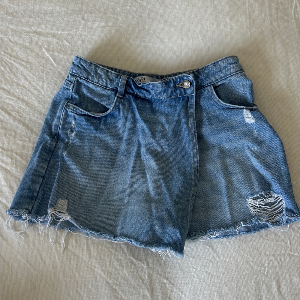 Zara Blue Jean Skort Relaxed Fit